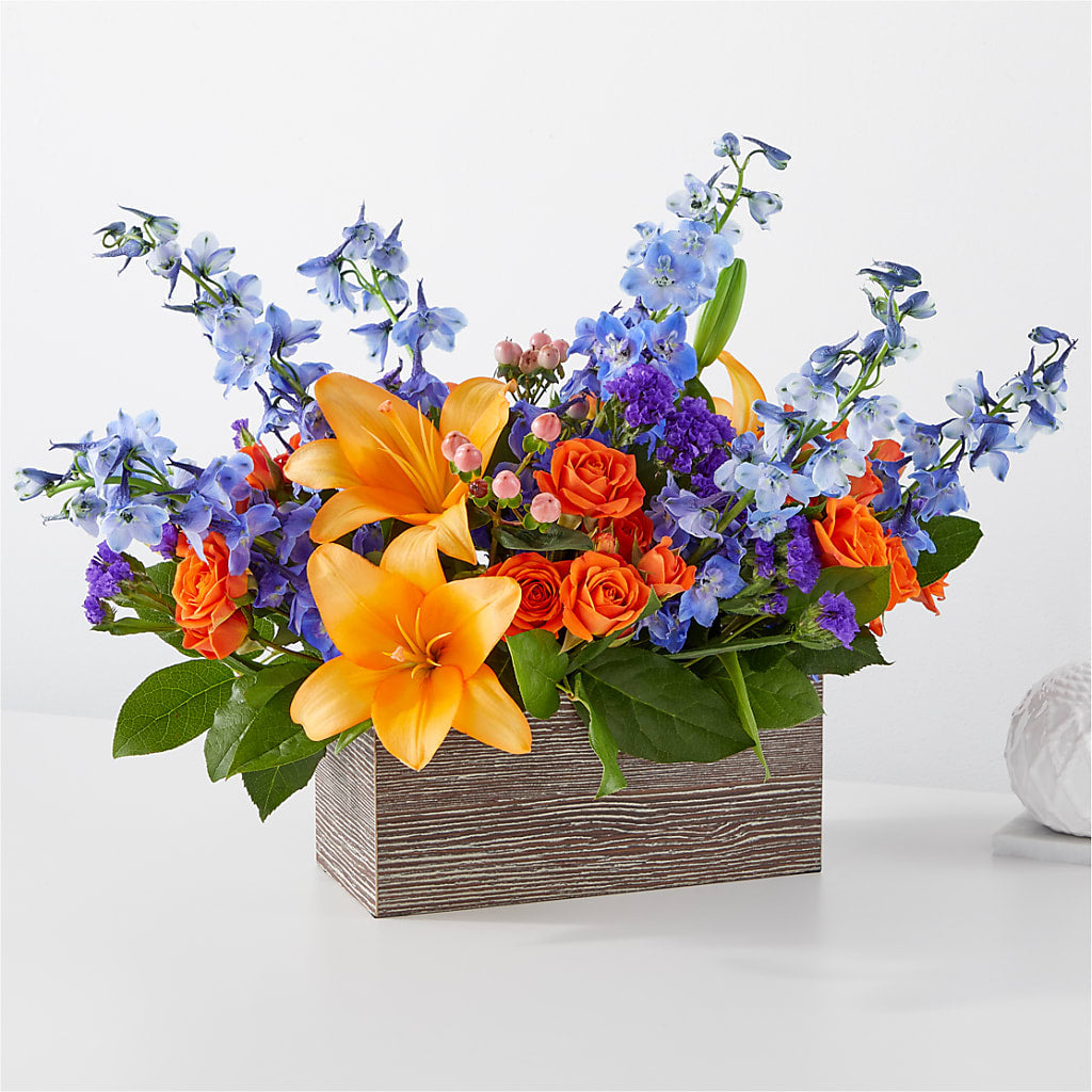 Radiant Citrus Box Bouquet – Mountain Florist, Clintwood VA