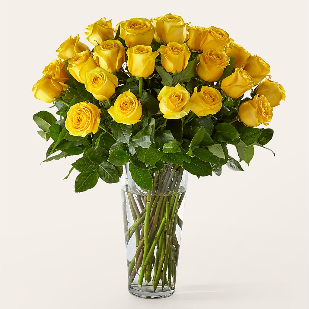 Long Stem Yellow Rose Bouquet – Mountain Florist, Clintwood VA