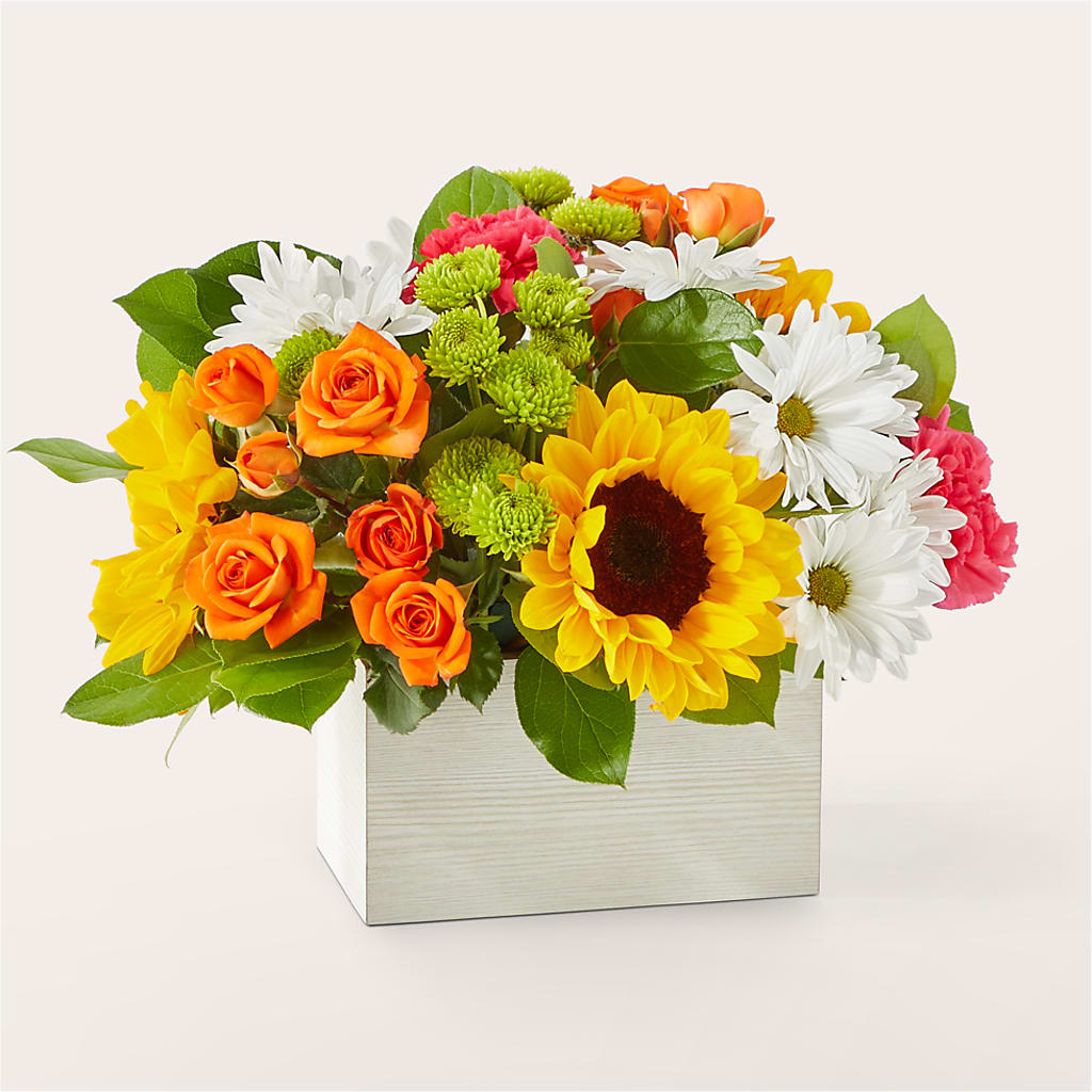 Sun-drenched Blooms Box Bouquet – Mountain Florist, Clintwood VA