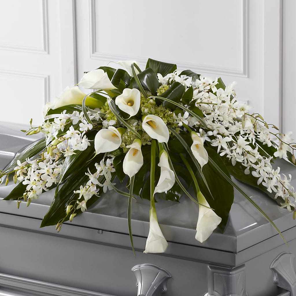 Angel Wings Casket Spray – Mountain Florist, Clintwood VA