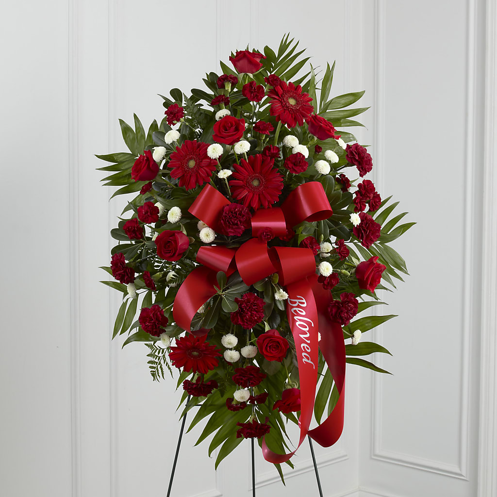 Treasured Memories Standing Spray – Mountain Florist, Clintwood VA
