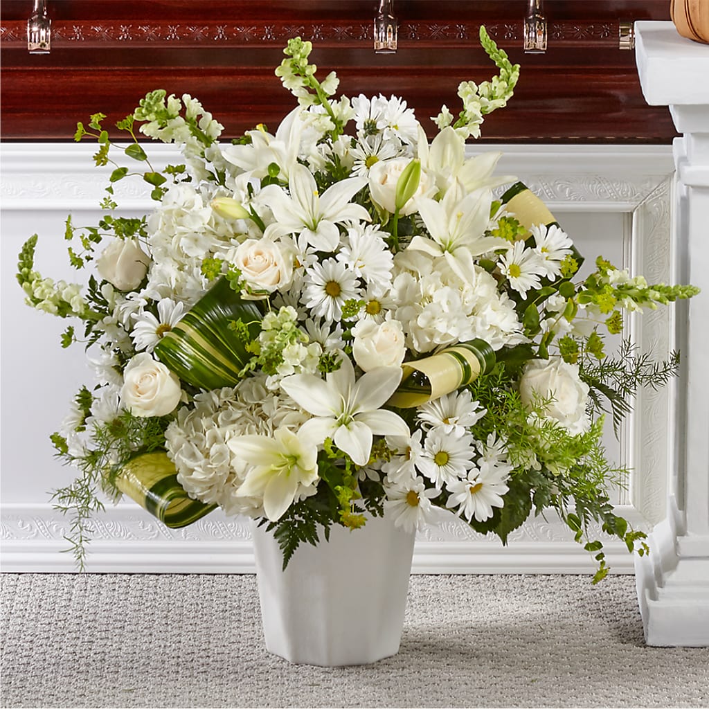 Thoughts of Tranquility Floor Basket – Mountain Florist, Clintwood VA