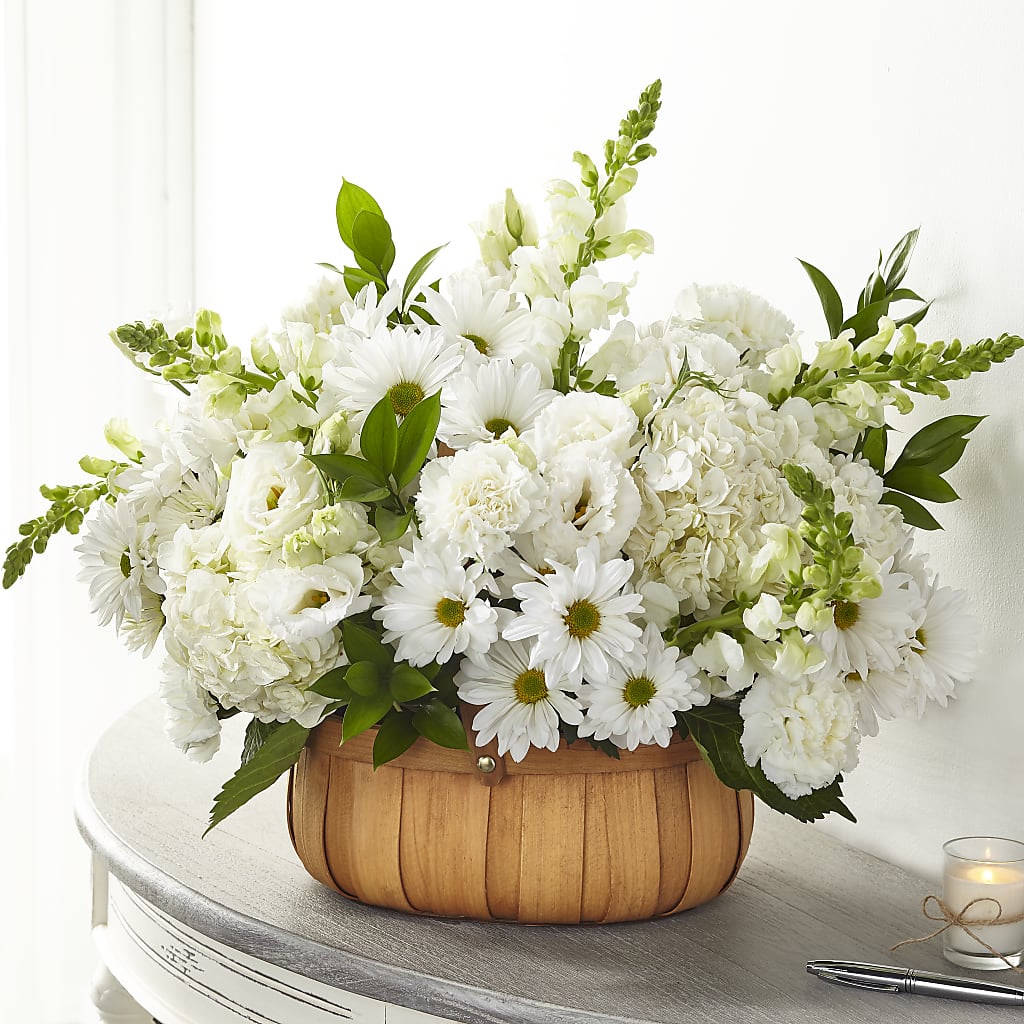 Pure Ivory Basket – Mountain Florist, Clintwood VA