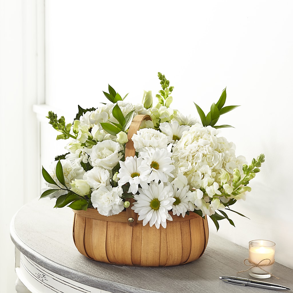 Pure Ivory Basket – Mountain Florist, Clintwood VA