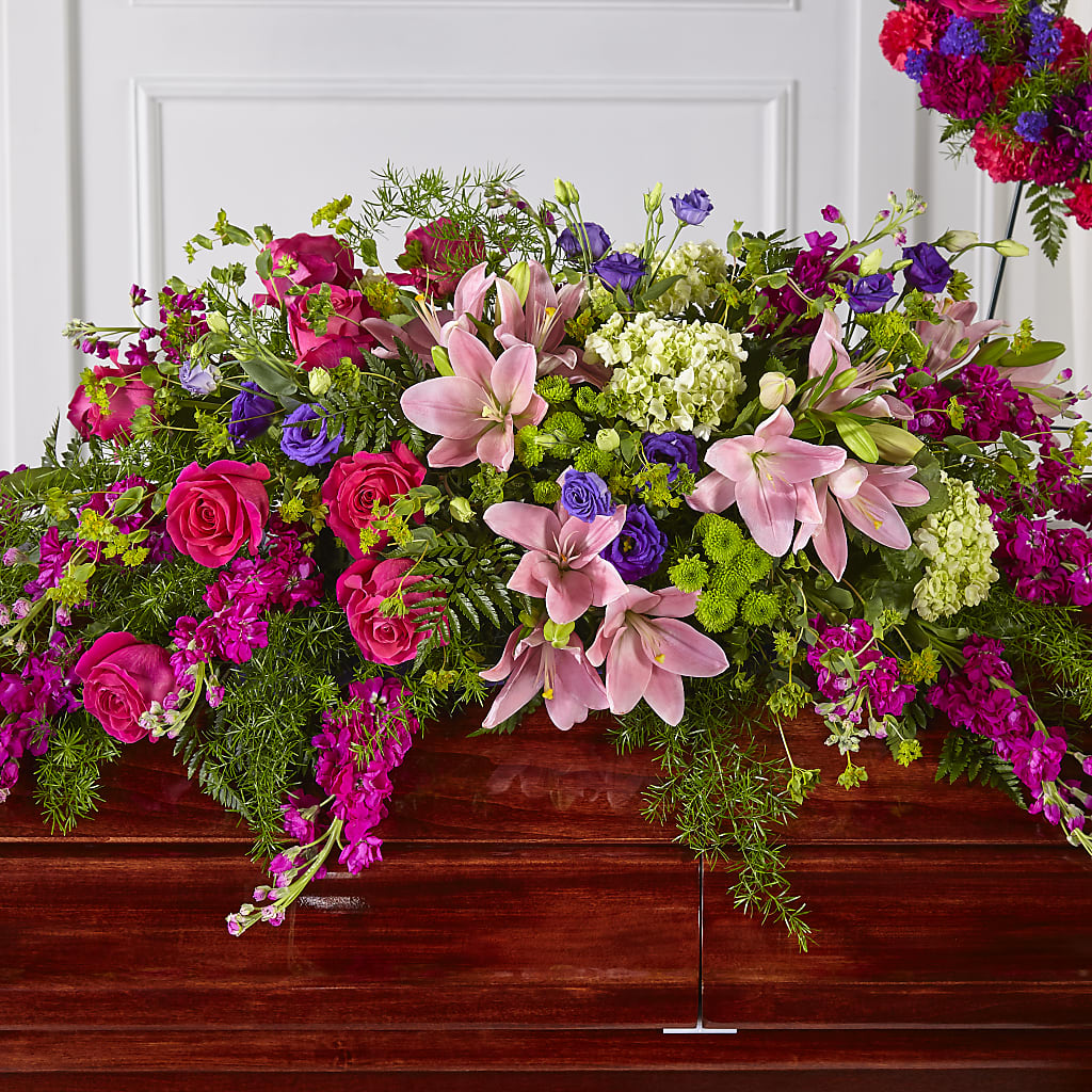 Radiant Tribute Casket Spray – Mountain Florist, Clintwood VA