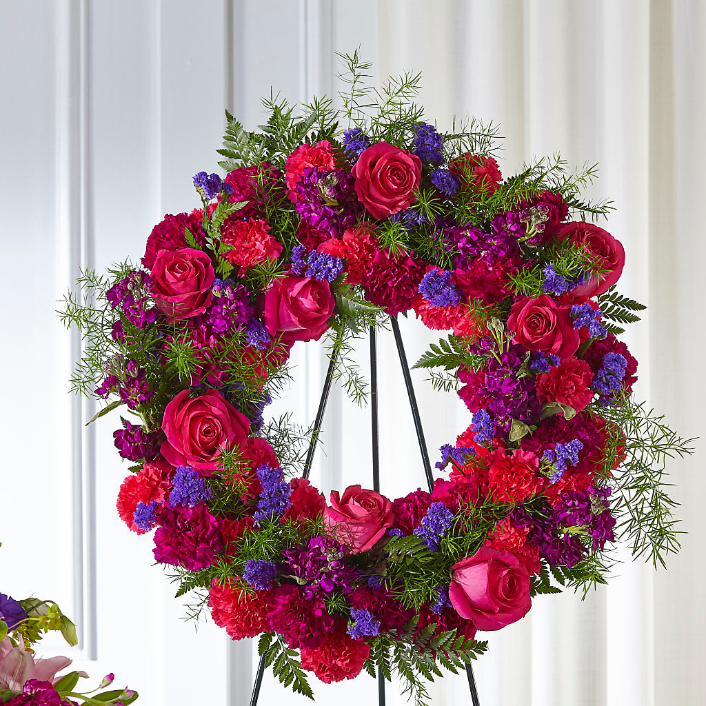Calming Colors Wreath – Mountain Florist, Clintwood VA