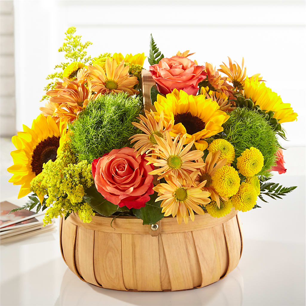 Harvest Sunflower Basket – Mountain Florist, Clintwood VA