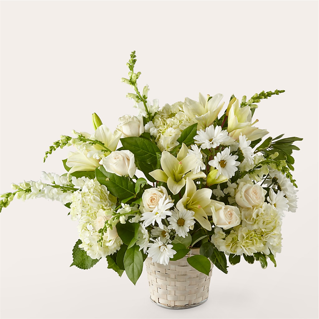 Ivory Elegance Floral Basket – Mountain Florist, Clintwood VA