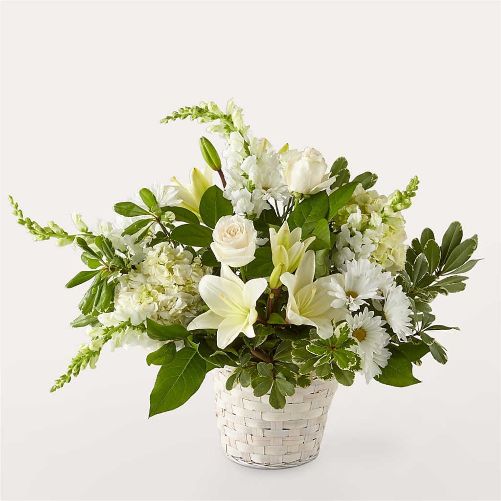 Ivory Elegance Floral Basket – Mountain Florist, Clintwood VA