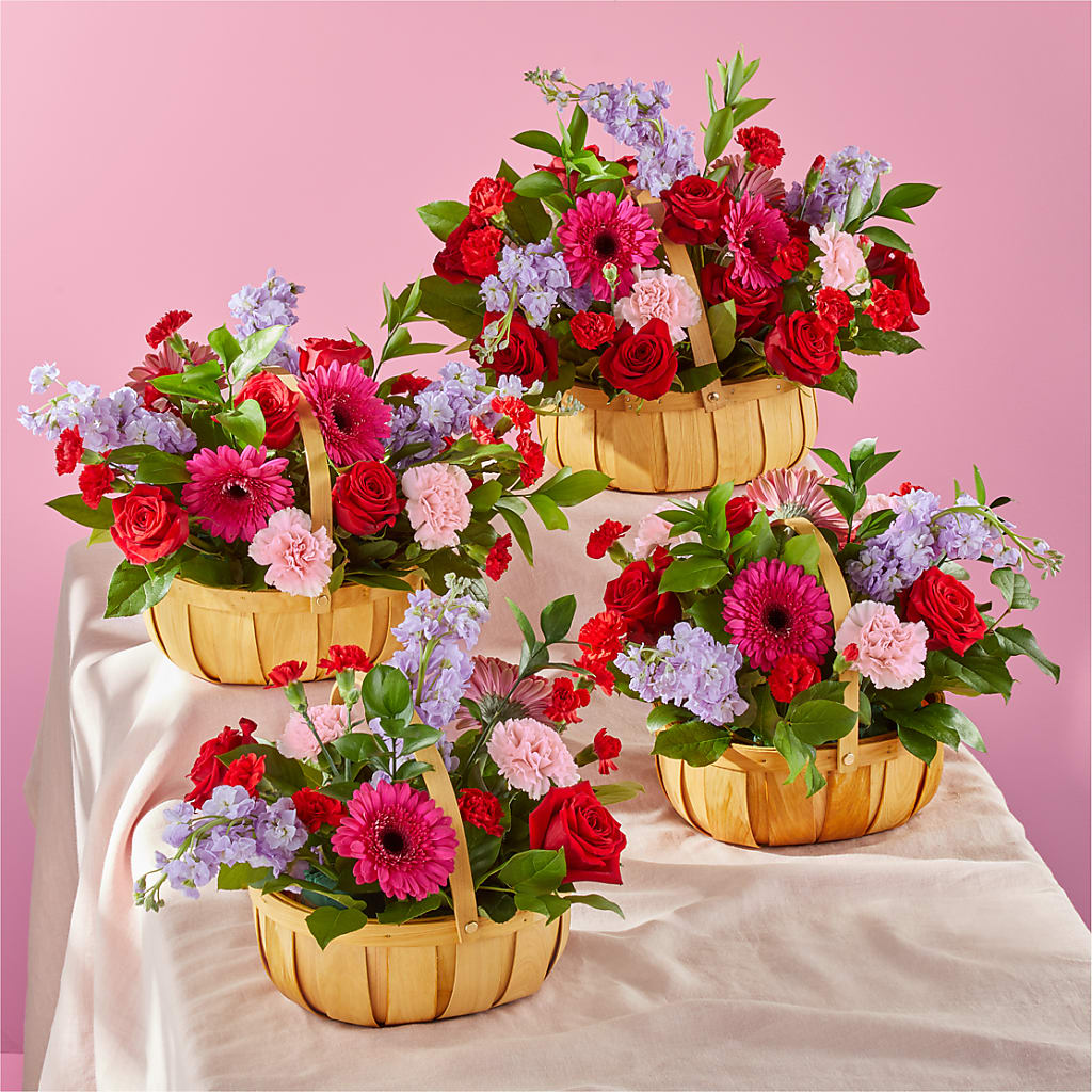 Pink Picnic Basket – Mountain Florist, Clintwood VA