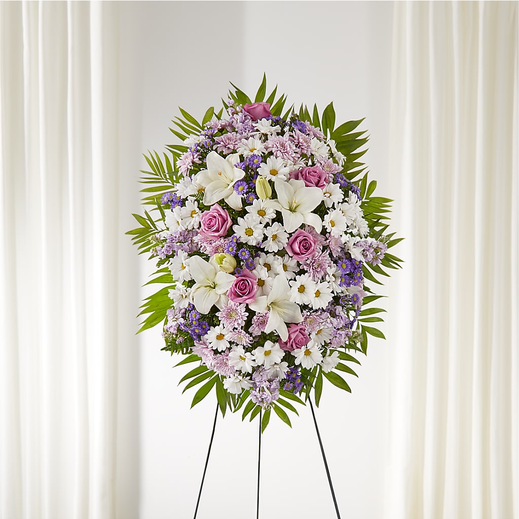 Surrounded by Love Standing Spray – Mountain Florist, Clintwood VA
