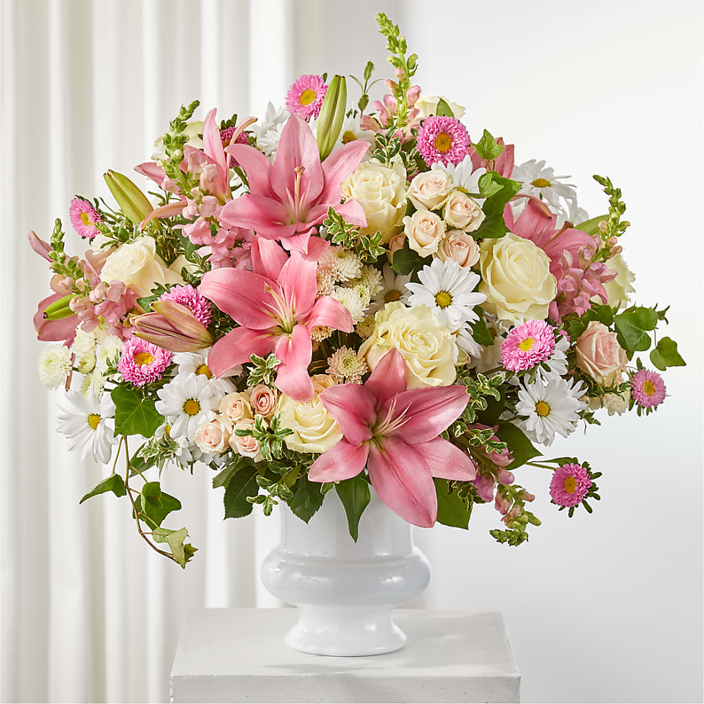 Empathetic Blooms Urn Arrangement – Mountain Florist, Clintwood VA