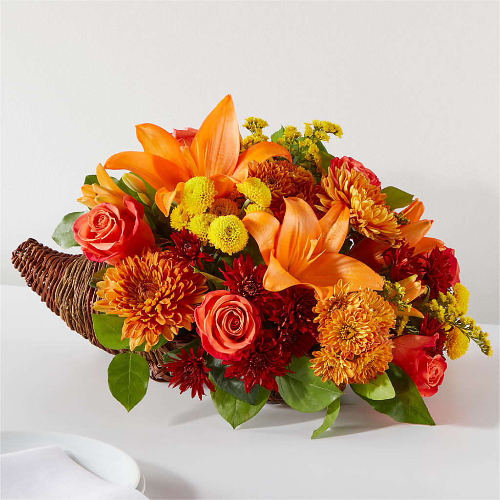 Bouquet of Blessings Cornucopia – Mountain Florist, Clintwood VA