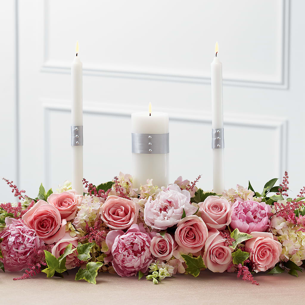 Worldwide Romance Unity Candle Arrangement – Mountain Florist, Clintwood VA