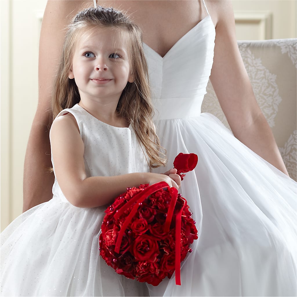 Pure at Heart Flower Girl Arrangement – Mountain Florist, Clintwood VA
