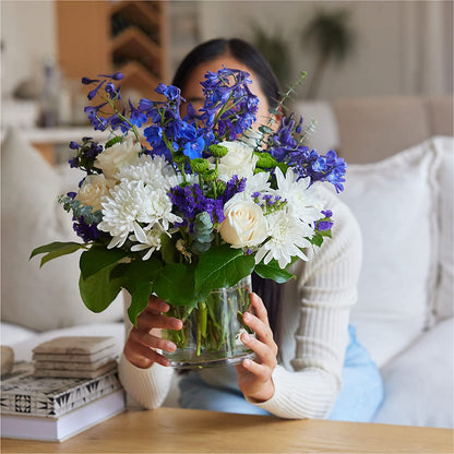 Cerulean Waves Bouquet –  Mountain Florist, Clintwood VA