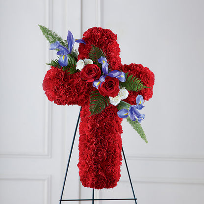 Faithful Hero Floral Cross –  Mountain Florist, Clintwood VA