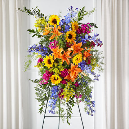Sunlit Memories Standing Spray (Standard) –  Mountain Florist, Clintwood VA