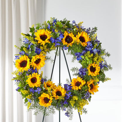 Bright Rays Wreath –  Mountain Florist, Clintwood VA