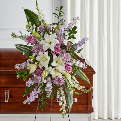 Grateful Hearts Standing Spray –  Mountain Florist, Clintwood VA
