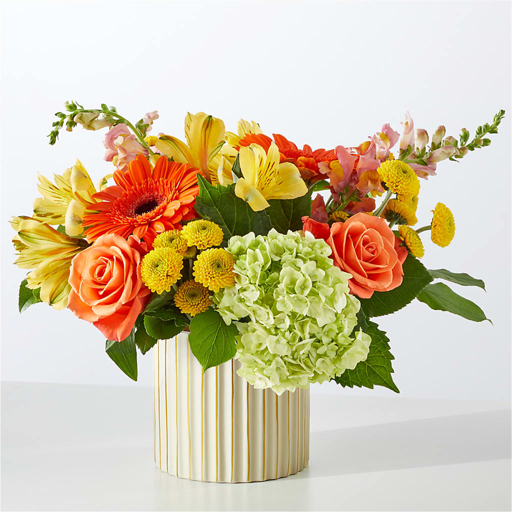 Autumn Sunshine Bouquet with Ivory Vase –  Mountain Florist, Clintwood VA