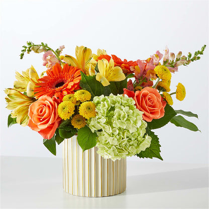 Autumn Sunshine Bouquet with Ivory Vase –  Mountain Florist, Clintwood VA