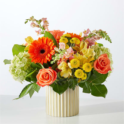 Autumn Sunshine Bouquet with Ivory Vase –  Mountain Florist, Clintwood VA
