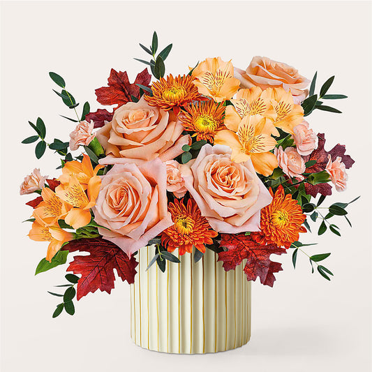 Spiced Latte Bouquet with Ivory Vase –  Mountain Florist, Clintwood VA
