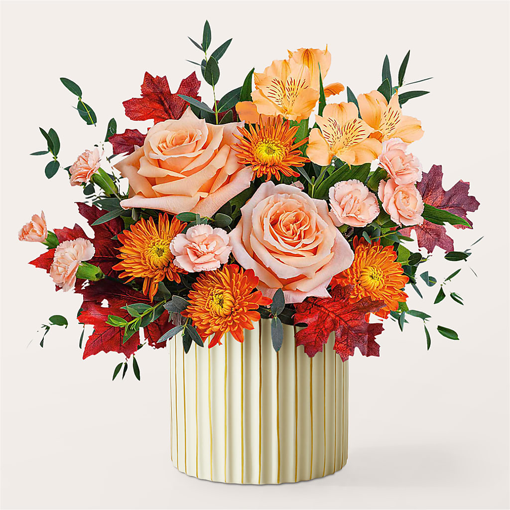 Spiced Latte Bouquet with Ivory Vase –  Mountain Florist, Clintwood VA
