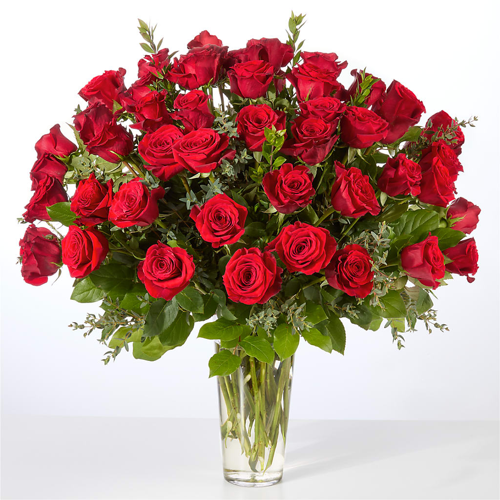 Forever Yours Fifty Stem Red Rose Bouquet –  Mountain Florist, Clintwood VA