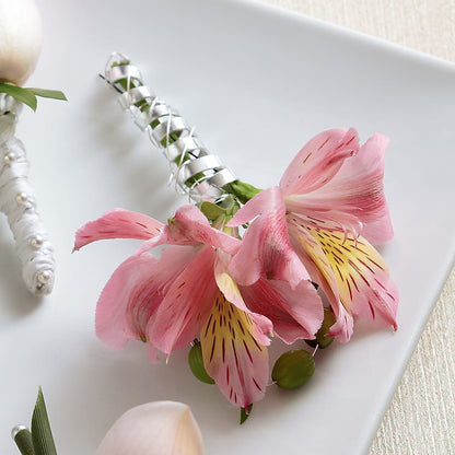 Pink Peruvian Lily Boutonniere –  Mountain Florist, Clintwood VA