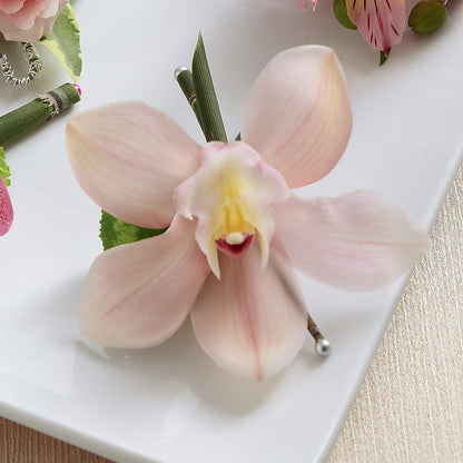 Pink Cymbidium Boutonniere –  Mountain Florist, Clintwood VA