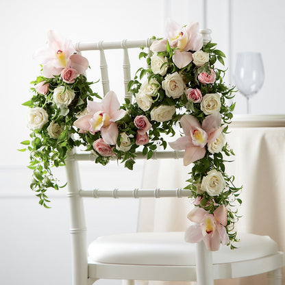 Orchid Rose Chair Décor –  Mountain Florist, Clintwood VA