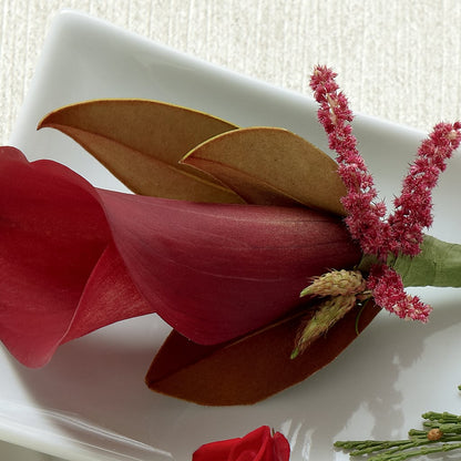 Red Calla Boutonniere –  Mountain Florist, Clintwood VA